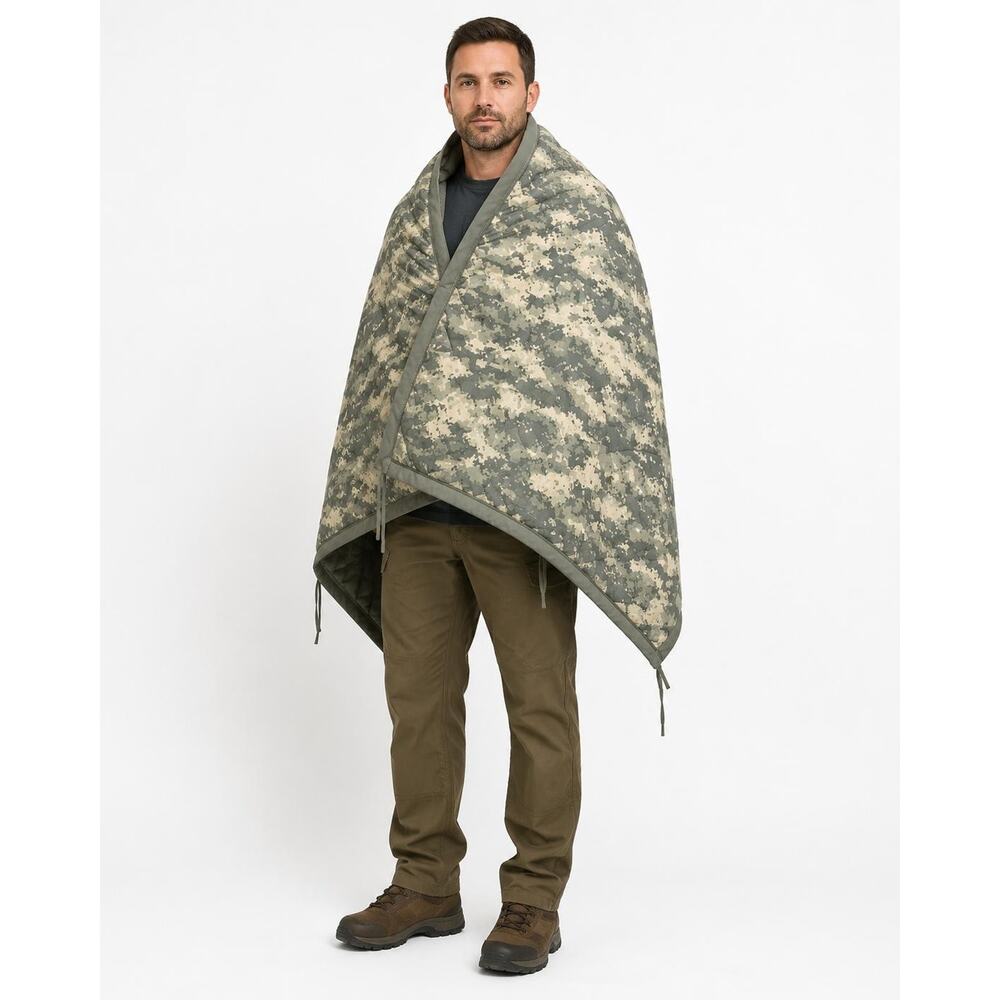 USGI ACU Digital Wet Weather Poncho Liner Woobie Blanket Military Issue